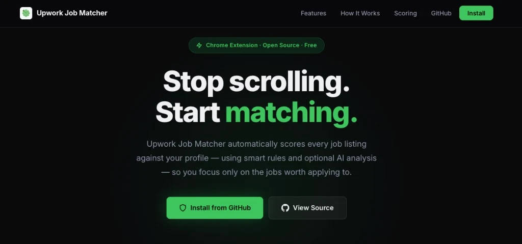 Upwork Job Matcher — AI-Powered Job Scoring Chrome Extension